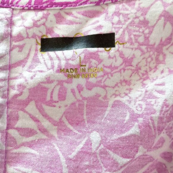 Lilly Pulitzer Lela Henley Tank Dress Large Wild Fuchsia Swipe Right Sleeveless - Picture 6 of 8